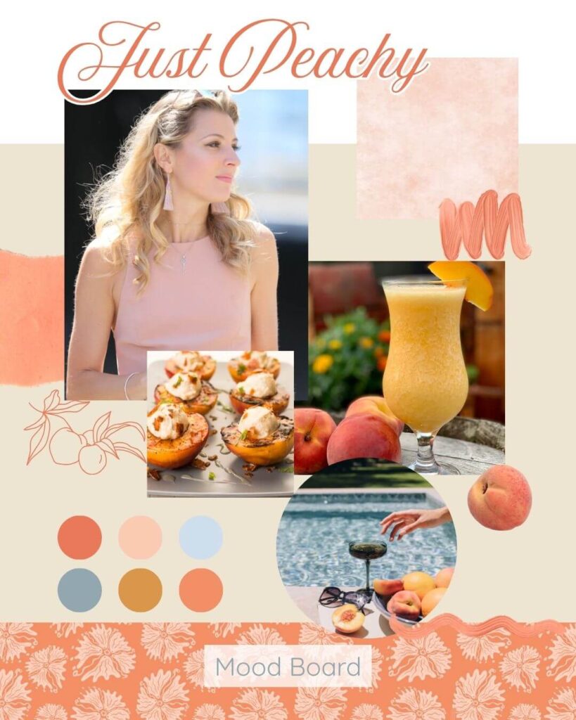 Just Peachy Canva Template Mood Board